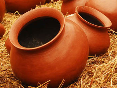 Indian clay water pots