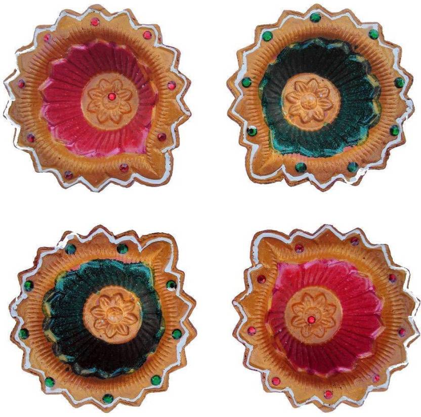 Clay Saraswathi Traditional Diyas