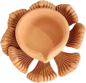 Clay Floral Diya