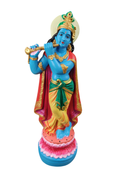 clay Moon krishna Modern Statue